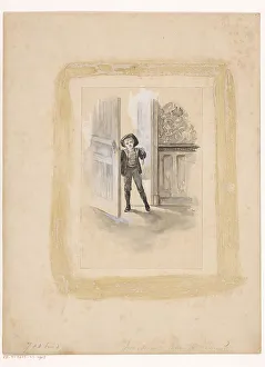 Open Door Prints: Boy in a doorway, 1870-1937. Creator: Willem Wenckebach