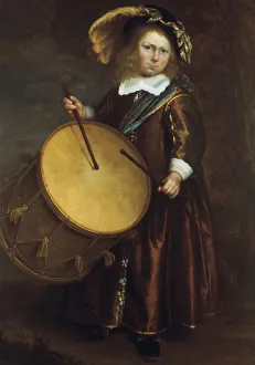 Youngster Prints: Boy with Drum, 17th century. Artist: Rembrandt Harmensz van Rijn