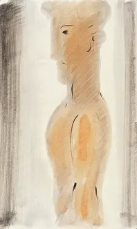 Bauhaus Prints: Boy Figure Side View, c1930. Creator: Schlemmer, Oskar (1888-1943)