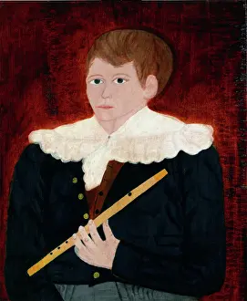 Flute Prints: Boy with a Flute, c1820. Creator: Unknown