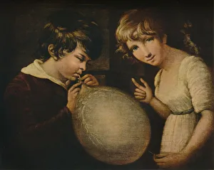 Bladder Prints: Boy and Girl with a Bladder, c18th century. Artist: William Tate