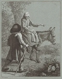 Francesco Londonio Prints: Boy and Girl with a Donkey, 1764. Creator: Francesco Londonio