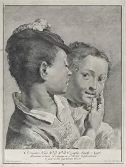 Piazetta Giambattista Gallery: Boy with a hat touching the face of a girl, 1743. Creator: Giovanni Cattini
