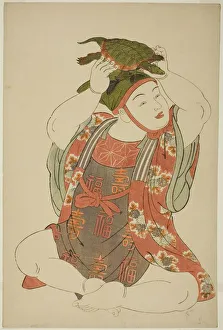 Turtle Prints: Boy as Jurojin, from an untitled series of children as the Seven Gods of Good Fortune