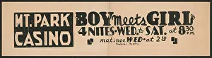 Bella Cohen Spewack Prints: Boy Meets Girl, Holyoke, MA, 1938. Creator: Unknown