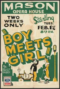 Romantic Comedy Prints: Boy Meets Girl, Los Angeles, 1938. Creator: Unknown