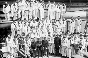 Training Ship Prints: Boy sailors on the USS Newport, between c1910 and c1915. Creator: Bain News Service