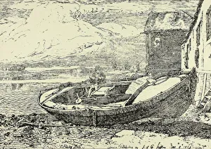 Varley Cornelius Prints: A Boy Sitting on a Banked Vessel, November 8, 1809. Creator: Cornelius Varley