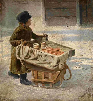 Mardi Gras Gallery: Boy. Study for the Shrovetide Fete on Admiralty Square in St Petersburg, c. 1869