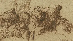 Gheyn Jacques De Ii Prints: Boy in a Turban, Winged Angel and Three Companions