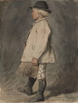 Hellqvist Carl Gustaf Prints: Boy in white shirt, 1865-1890. Creator: Carl Gustaf Hellqvist