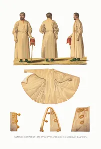 Muscovy Prints: Boyar Clothing of the XVII century. Morning Silk Caftan