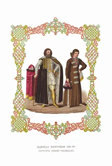 Fyodor Grigoryevich 1801 1892 Prints: Boyar Clothing of the XVII century. The Princes Repnin. From the Antiquities of