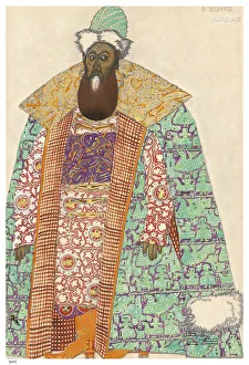 Sadko Prints: Boyar. Costume design for the opera Sadko by N. Rimsky-Korsakov, 1911