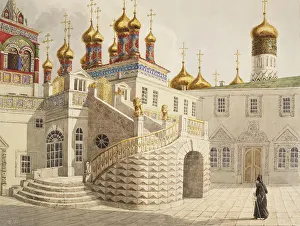 The Boyar Ground and the Church of Our Saviour behind the Gold Grid in the Moscow Kremlin The Boyar Ground and the Church of Our Saviour behind the Gold Grid in the Moscow Kremlin