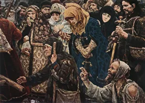 Defiance Prints: The Boyar Morozova, 1887, (1965). Creator: Vasily Surikov