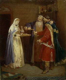 Boyars Wife Gallery: Boyars welcome (Prince Serebrenni visiting Boyar Morozov), 1865