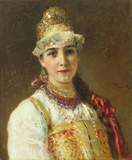 Boyars Wife, 1880s. Artist: Makovsky, Konstantin Yegorovich (1839-1915)
