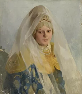 Boyars Wife Gallery: Boyars Wife. Artist: Lebedev, Klavdi Vasilyevich (1852-1916)