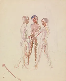 Knut Magnus Enckell Prints: Three Boys, 1900-1925. Creator: Magnus Enckell