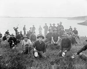 Dry Plate Negative Prints: Boys of the 71st N.Y. at Montauk Point