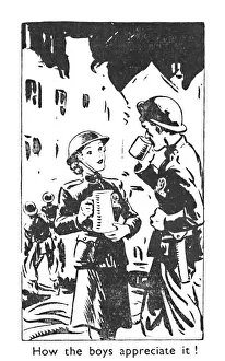 Caring Gallery: How the boys appreciate it!, 1940