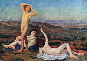 Sunbathing Prints: Boys Basking in the Sun, mid-19th century, (1939). Creator: Aleksandr Ivanov