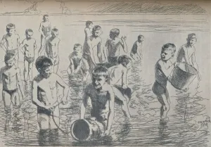 Boys Bathing, c1911. Artist: Philipp Franck Boys Bathing, c1911. Artist: Philipp Franck