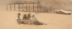 Images Dated 24th June 2021: Four Boys on a Beach, 1873. Creator: Winslow Homer