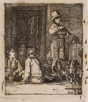Sitting On Ground Prints: Three Boys, c1813. Creator: David Wilkie