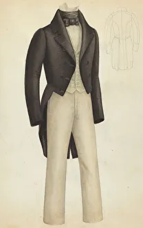 Tailcoat Prints: Boys Coat and Trousers, c. 1940. Creator: Henry De Wolfe