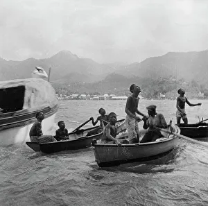 Images Dated 2nd August 2010: Boys diving, St Vincent, 1931