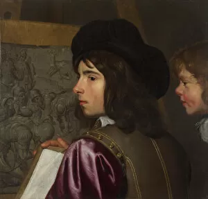 Jacob Van Collection: Two Boys before an Easel, c. 1645. Artist: Oost, Jacob van, the Elder (1601-1671)