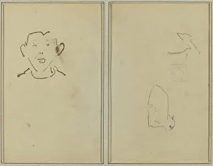 Paul Gaugin Prints: Boy's Face; Two Sheep [verso], 1884-1888. Creator: Paul Gauguin