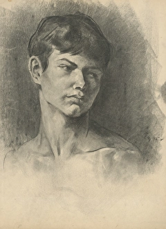 Julius Prints: Boy's head, 1895. Creator: Julius Eder. Boy's head, 1895. Creator: Julius Eder