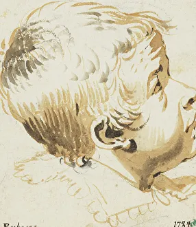 Van Campen Jacob Prints: Boy's head, right profile. Creator: Jacob van Campen
