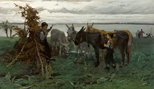 Campfire Gallery: Boys herding donkeys, 1865. Artist: Maris, Willem (1844-1910)