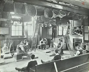 Basketry Prints: Boys making baskets at Linden Lodge Residential School, London, 1908