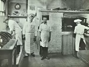 Hackney Collection: Boys making bread at Upton House Truant School, Hackney, London, 1908