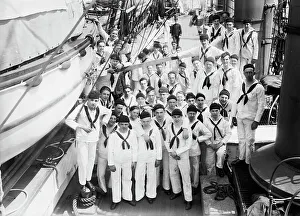 Newport Prints: Boys on NEWPORT, between c1910 and c1915. Creator: Bain News Service