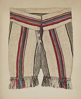 Boyswear Collection: Boys Pants, c. 1937. Creator: Florence Huston