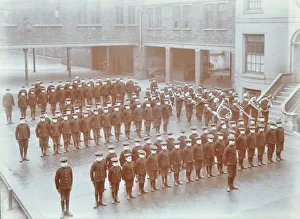 Brass Band Prints: Boys on parade at the Boys Home Industrial School, London, 1900