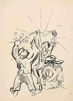 Arnold Peter Weisz Kubncan Prints: Boys playing, 1940-1944. Creator: Arnold Peter Weisz-Kubincan