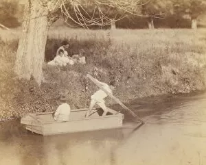 July Gallery: Two Boys Playing at the Creek, July 4, 1883, 1883. Creator: Thomas Eakins