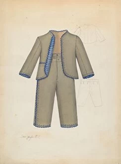 Childrens Wear Gallery: Boys Suit, c. 1937. Creator: Sara Garfinkel