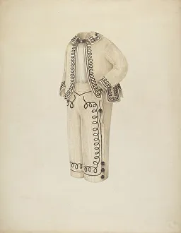 Boyswear Prints: Boy's Suit, c. 1938. Creator: Marjorie McIntyre