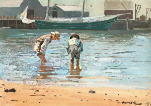 Images Dated 24th June 2021: Boys Wading, 1873. Creator: Winslow Homer