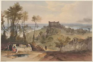 Bracciano (Views of Rome and Its Environs, plate 2), 1841. Creator: Edward Lear