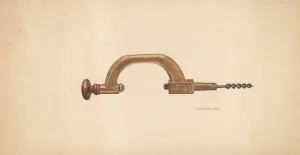 Carpentry Gallery: Brace and Bit, c. 1941. Creator: Violet Hartenstein