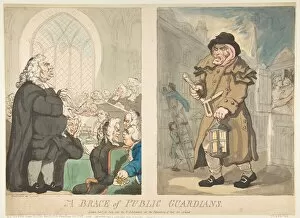 Rudolph Ackermann Collection: A Brace of Public Guardians, July 10, 1800. Creator: Thomas Rowlandson